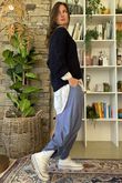 Hygge Boucle Slouch Knit Navy
